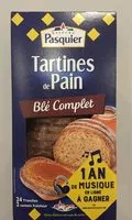 Mängden socker i Tartines de Pain blé complet