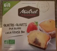 Mängden socker i Quatre-quarts pur beurre cœur fraise bio