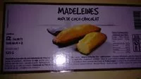 Mängden socker i Madeleine noix de coco chocolat