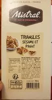 Mängden socker i Triangle sesame pavot