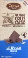 Mängden socker i Grands crus cacao : Lait 50% Cacao Équateur
