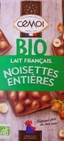 Mängden socker i Chocolat Bio lait français noisettes entières