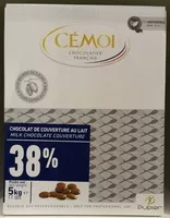 Mängden socker i Chocolat de couverture au lait 38%