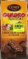 Mängden socker i Quadro Crousti - Chocolat au lait au praliné