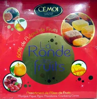Mängden socker i La Ronde des fruits Assortiment de Pâtes de fruits