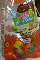 Mängden socker i Sachet Megat'oeufs Cémoi Chocolat lait et céréales