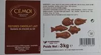 Mängden socker i Cémoi Fritures chocolat lait - Bonbons de chocolat au lait