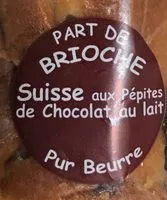 Mängden socker i Brioche suisse aux pepites de chocolat