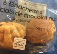 Mängden socker i 6 Briochettes Éclats de Chocolat Noir Pur Beurre