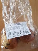 Mängden socker i Briochettes aux eclats de chocolat