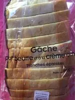 Mängden socker i Gâche pur beurre et à la crème fraîche