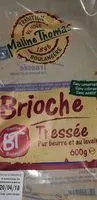 Mängden socker i Brioche Tressée Pur Beurre et au Levain