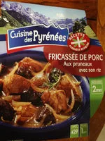 Mängden socker i Fricassée de porc au pruneaux avec son riz