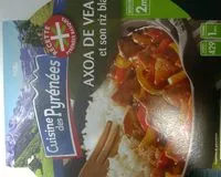 Mängden socker i Axoa de veau et son riz blanc