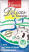 Mängden socker i Délices de Touraine, Lait Demi-Écrémé Stérilisé UHT