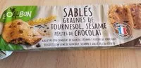 Mängden socker i Sablés graines de tournesol, sésame, petites de chocolat