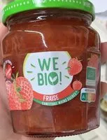 Mängden socker i WeBio confiture fraise moins sucrée