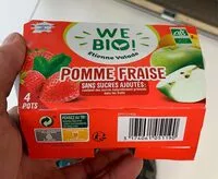 Mängden socker i Compote pomme fraise