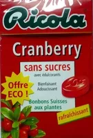 Mängden socker i Cranberry sans sucres avec édulcolorant