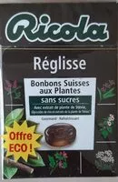 Mängden socker i Ricola 50g s/s réglisse new offre éco