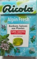 Mängden socker i Ricola 50g s/s alpin fresh new