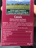 Mängden socker i Ricola cassis