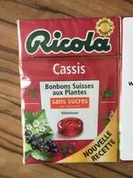 Mängden socker i Ricola Cassis