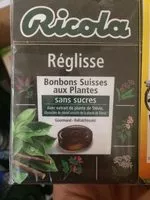 Mängden socker i Ricola Reglisse