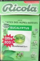 Mängden socker i Ricola Eucalyptus