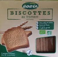 Mängden socker i Biscotte au froment naturel