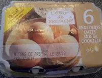 Mängden socker i 6 Gros oeufs Le Clos St Jacques