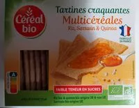 Mängden socker i Tartines croquantes multi céréales