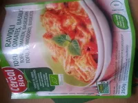 Mängden socker i ravioli tofu, tomates,basilic