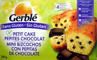 Mängden socker i Petit cake pépites chocolat sans gluten