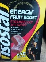 Mängden socker i Energy fruit boost Isostar strawberry