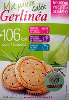 Mängden socker i Biscuits pavot saveur romarin Gerlinéa