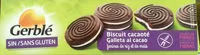 Mängden socker i Biscuit cacaoté sans gluten