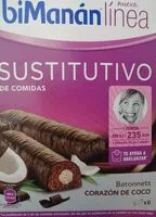 Mängden socker i Bastones sabor coco (sustitutivo de comidas)