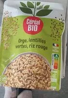 Mängden socker i Orge,lentilles verte, riz rouge