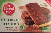 Mängden socker i Les Petits Déj' Croustillants Amaranthe et Chocolat