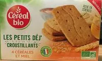 Mängden socker i Les petits déj' croustillants - 4 céréales et miel
