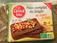 Mängden socker i Pain complet de seigle aux graines de courges