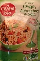 Mängden socker i Orge, Aubergines et Soja