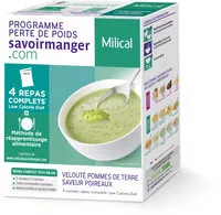 Mängden socker i Milical LCD Velouté Poireaux Pommes De Terre 4 Sachets Repas