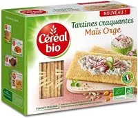 Mängden socker i Tartines craquantes Maïs orge