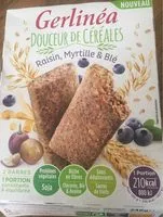 Mängden socker i Douceur de céréales raisin myrtille blé