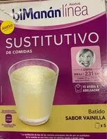 Mängden socker i Batido sustitutivo sabor vainilla