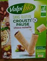 Mängden socker i Crousti'pause choco noisette