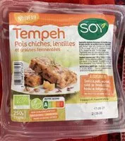 Mängden socker i Tempehpois chiches lentilles et graines fermentees