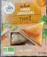 Mängden socker i 4 maxi samoussas Thaï